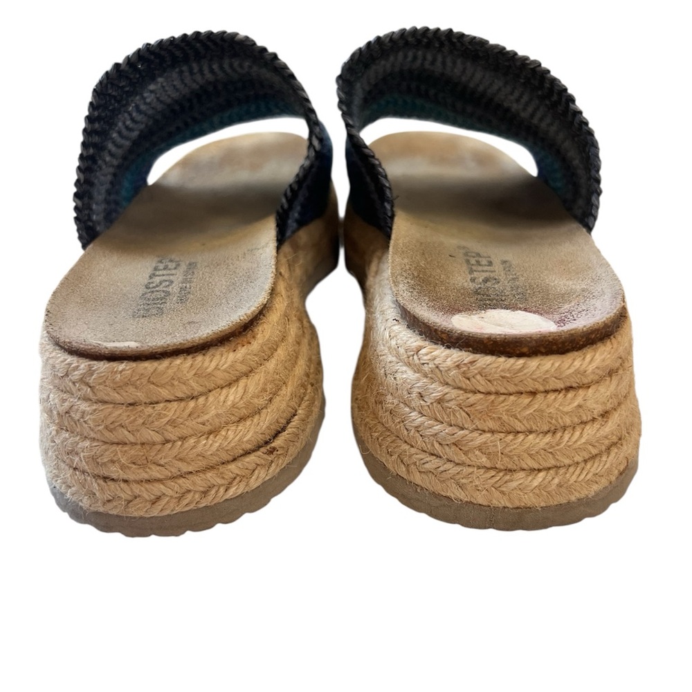 Biostep Platform Espadrille Sandals Made in Spain Blue Woven Upper Sz 7 - Picture 5 of 10